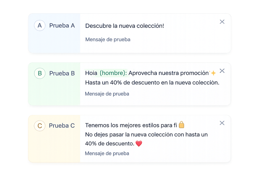 Personaliza tus mensajes